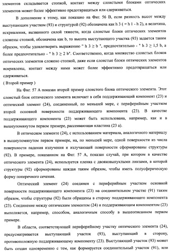 Слоистый блок оптического элемента и способ его изготовления, подсветка и жидкокристаллическое устройство отображения (патент 2421658)