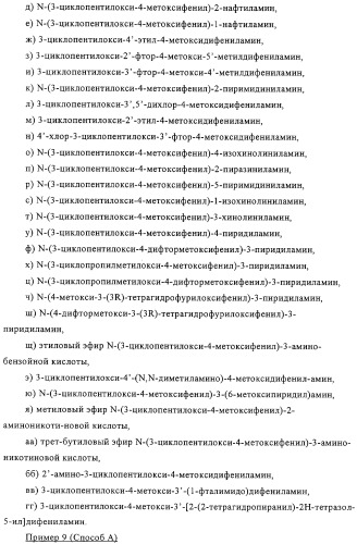 Применение производных анилина в качестве ингибиторов фосфодиэстеразы 4 (патент 2321583)