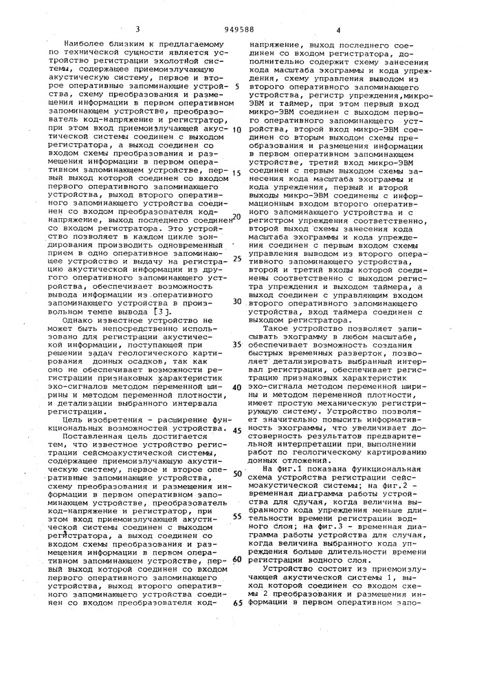 Устройство регистрации сейсмоакустической системы (патент 949588)