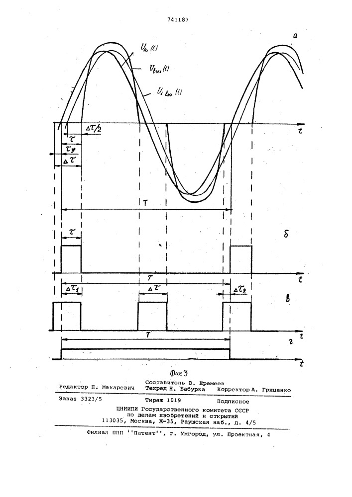 Цифровой фазометр (патент 741187)