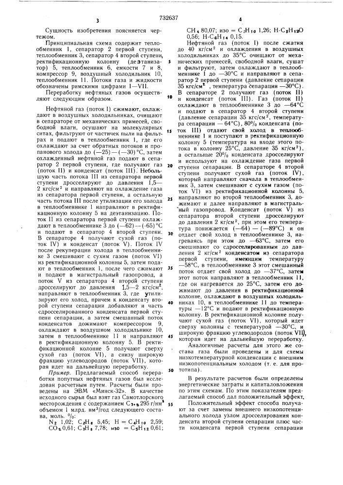 Способ переработки нефтяных газов (патент 732637)