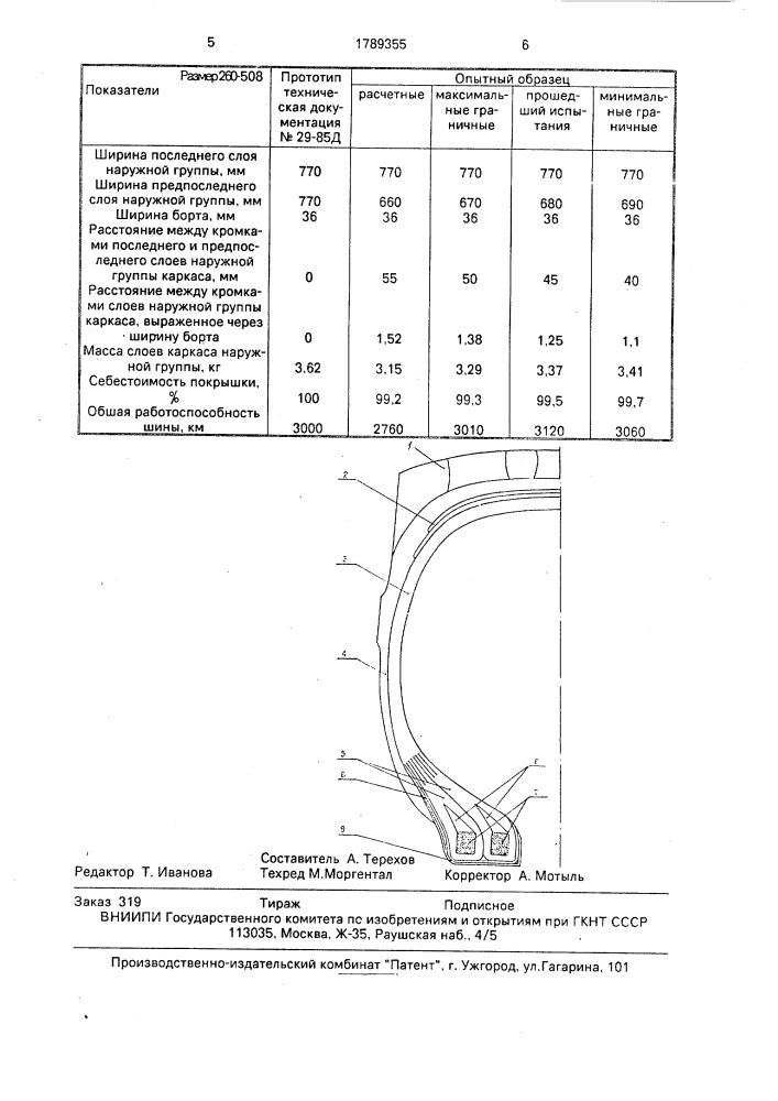 Пневматическая шина (патент 1789355)