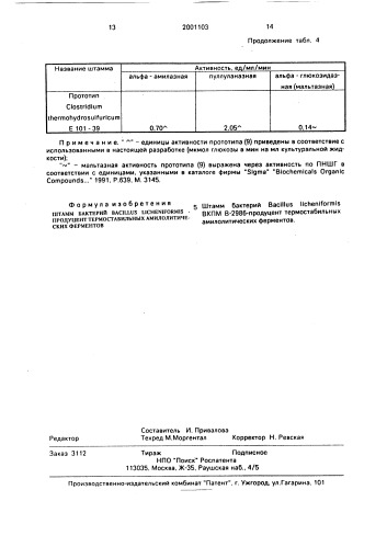Штамм бактерий bacillus licheniformis - продуцент термостабильных амилолитических ферментов (патент 2001103)