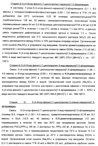 Производные ацетиленил-пиразоло-пиримидина в качестве антагонистов mglur2 (патент 2412943)