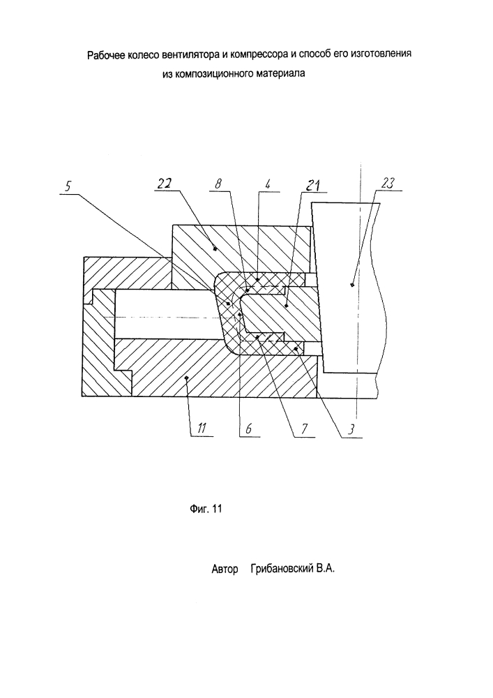 Рабочее колесо вентилятора и компрессора и способ его изготовления из композиционного материала (патент 2617752)