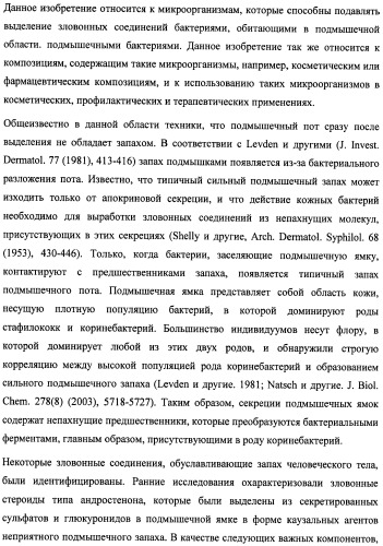 Микроорганизмы, ингибирующие образование неприятного подмышечного запаха (патент 2459864)