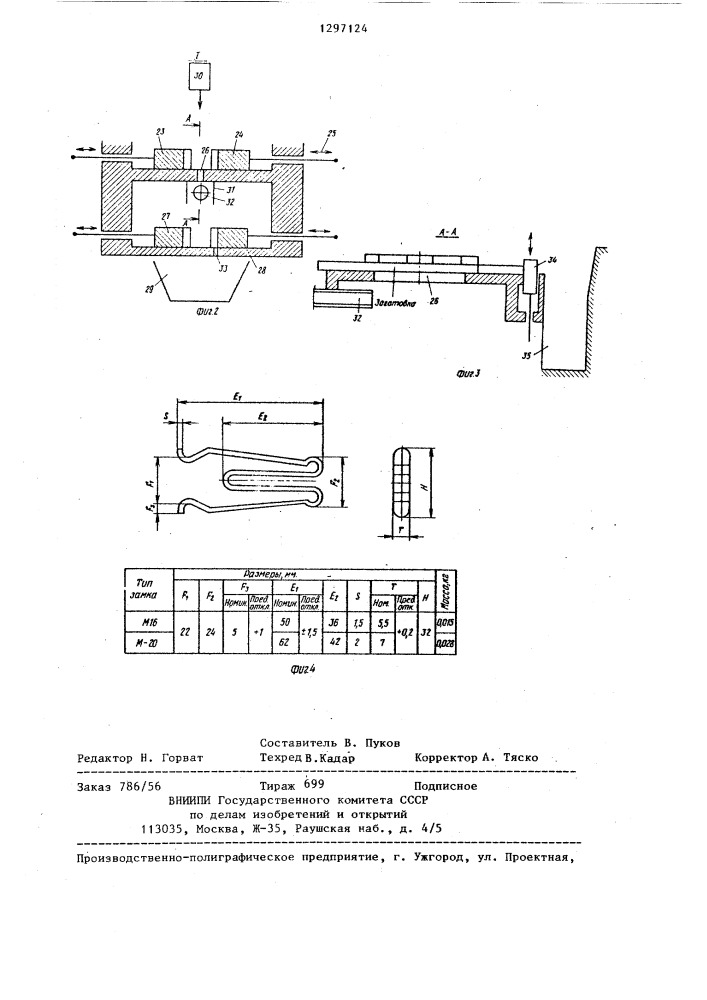 Поточная линия для изготовления замков высоковольтных изоляторов (патент 1297124)