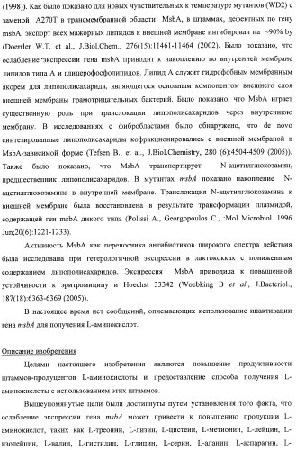 Способ получения l-треонина с использованием бактерии, принадлежащей к роду escherichia, в которой инактивирован ген msba (патент 2392313)