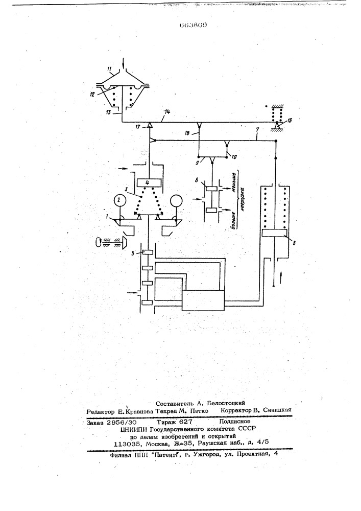 Регулятор скорости и нагрузки для дизеля с наддувом (патент 663869)