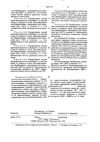 Способ кристаллизации сахара (патент 2001107)