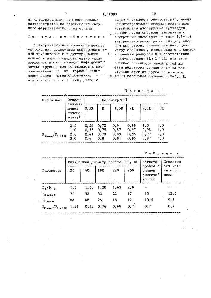 Электромагнитное транспортирующее устройство (патент 1546393)