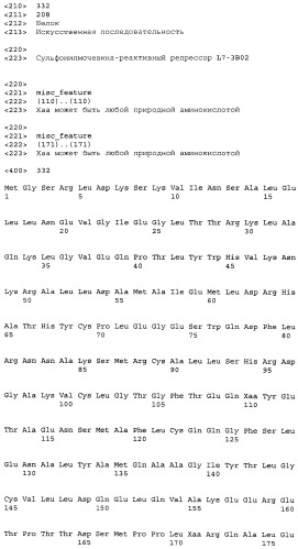 Сульфонилмочевина-реактивные репрессорные белки (патент 2532854)