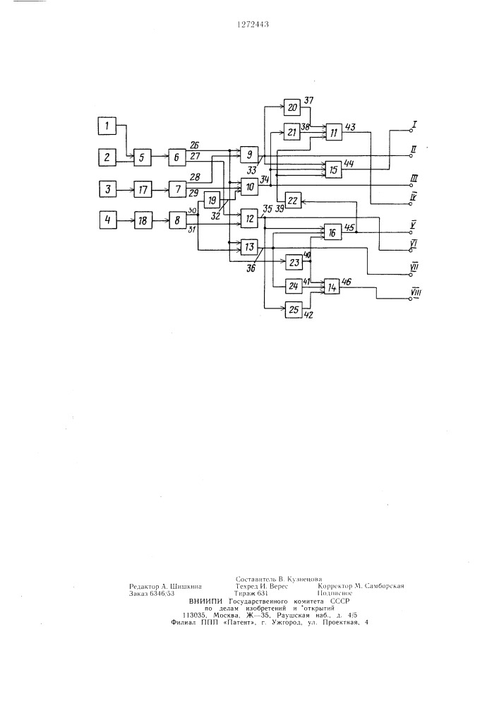 Устройство для определения режима работы электропривода постоянного тока с двухзонным регулированием (патент 1272443)