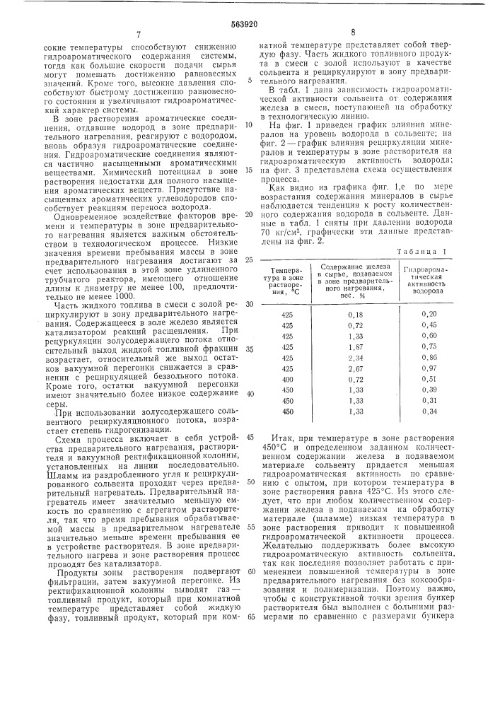 Способ производства обеззоленного твердого и жидкого топлива из угля (патент 563920)