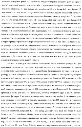 Пресс-формованный однокомпонентный однослойный респиратор с бимодальной однокомпонентной однослойной средой (патент 2399390)