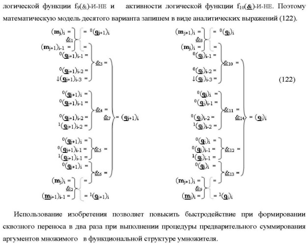 Функциональные структуры параллельно-последовательных сквозных переносов fj+1(  )+ и fj(  )+ в условно &quot;i&quot; &quot;зоне формирования&quot; для корректировки результирующей предварительной суммы первого уровня аргументов частичных произведений параллельно-последовательного умножителя f ( ) позиционного формата множимого [mj]f(2n) и множителя [ni]f(2n) (варианты) (патент 2431886)