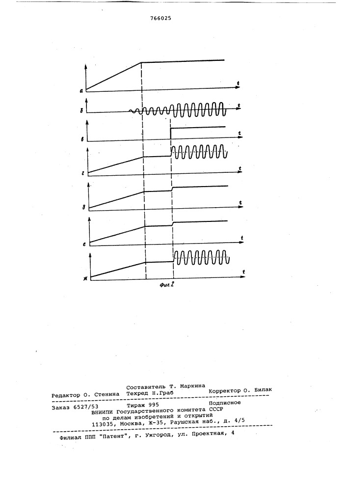 Устройство для автоматической подстройки частоты кролева (патент 766025)