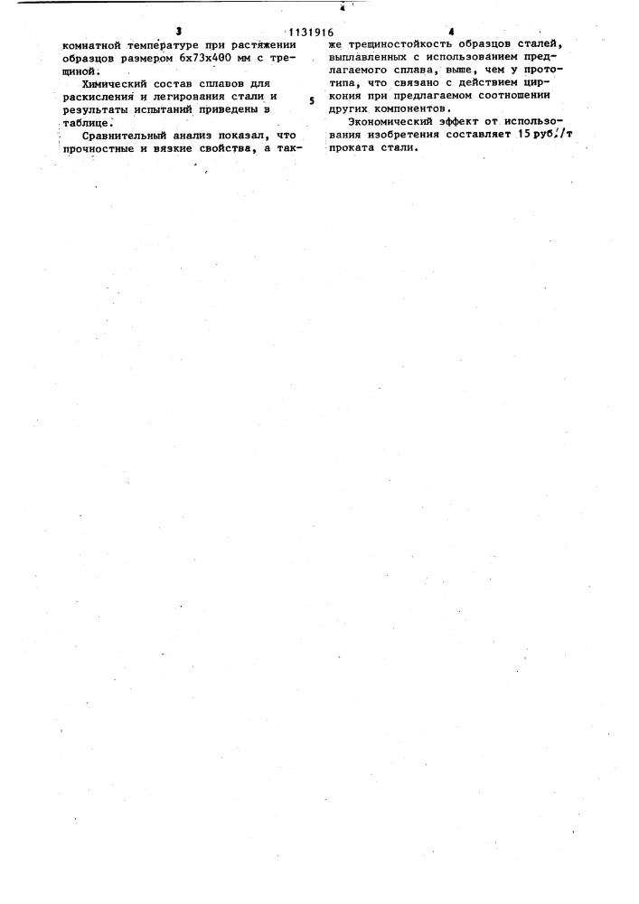 Сплав для раскисления и легирования стали (патент 1131916)