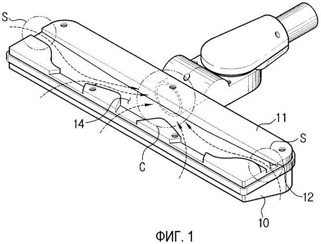 Узел пылесоса с всасывающими каналами и пылесос (патент 2286078)