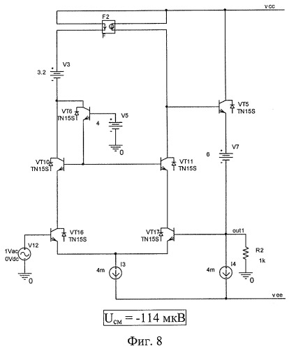Каскодный дифференциальный усилитель с малым напряжением смещения нуля (патент 2402871)