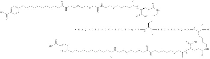 Дважды ацилированные производные glp-1 (патент 2559540)