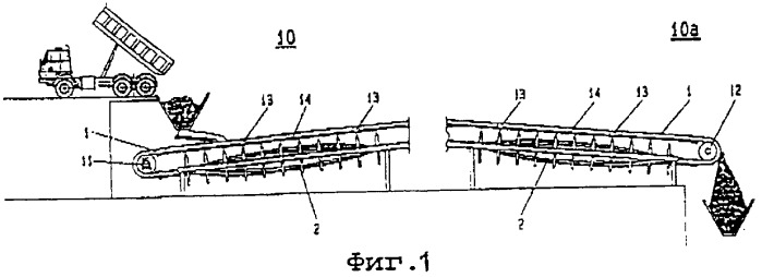 Установка для транспортировки сыпучих материалов (патент 2250189)