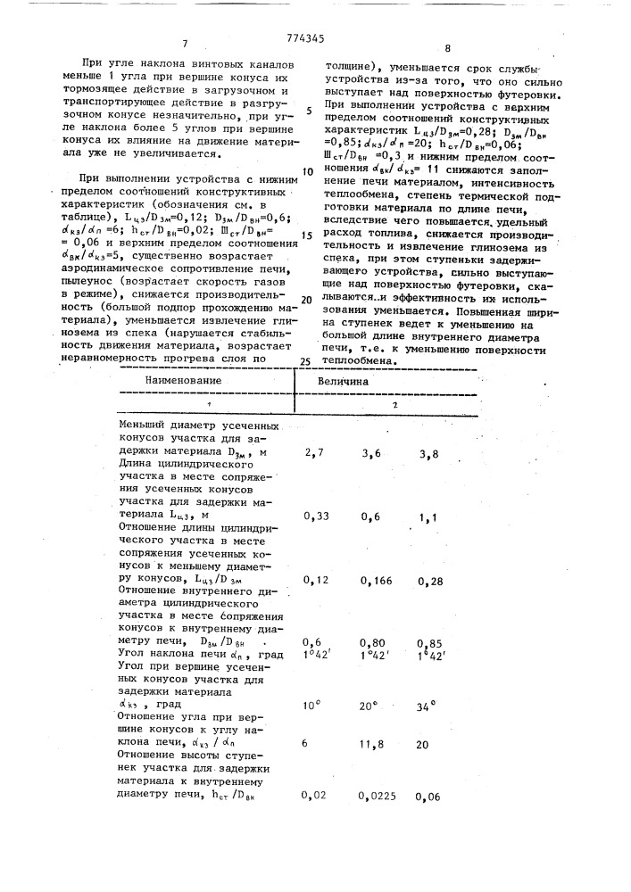 Вращающаяся печь (патент 774345)