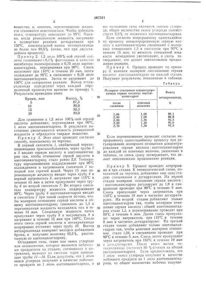 Способ получения метакриламида (патент 267511)