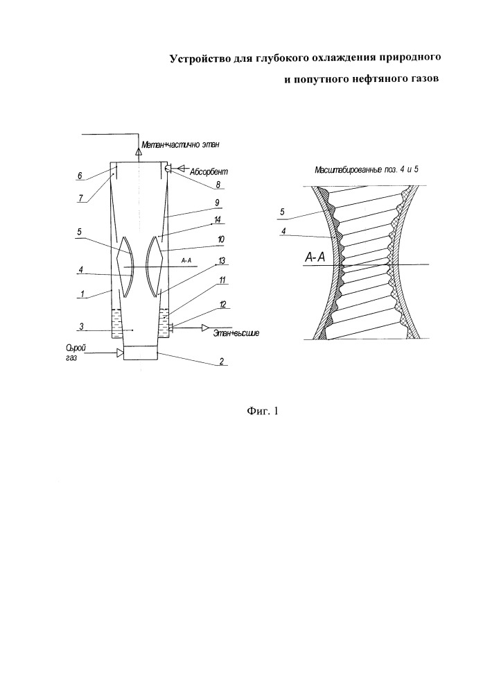 Устройство для глубокого охлаждения природного и попутного нефтяного газов (патент 2655349)
