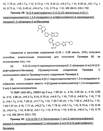 Имидазопиридиновые ингибиторы киназ (патент 2469036)