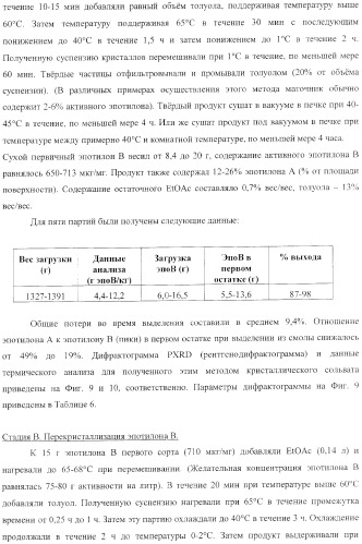 Способы получения, выделения и очистки эпотилона b и рентгеноструктурные кристаллические структуры эпотилона в (патент 2368661)