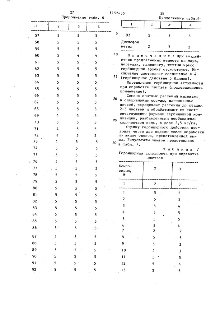 Гербицидная композиция (ее варианты) (патент 1452455)