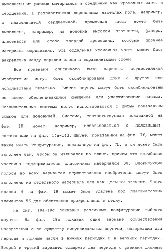 Механическое соединение половиц при помощи гибкого шпунта (патент 2373348)