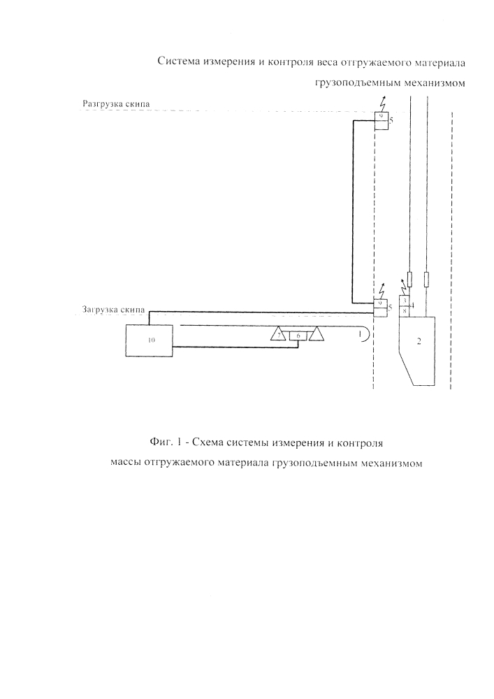 Система измерения и контроля веса отгружаемого материала грузоподъемным механизмом (патент 2610567)