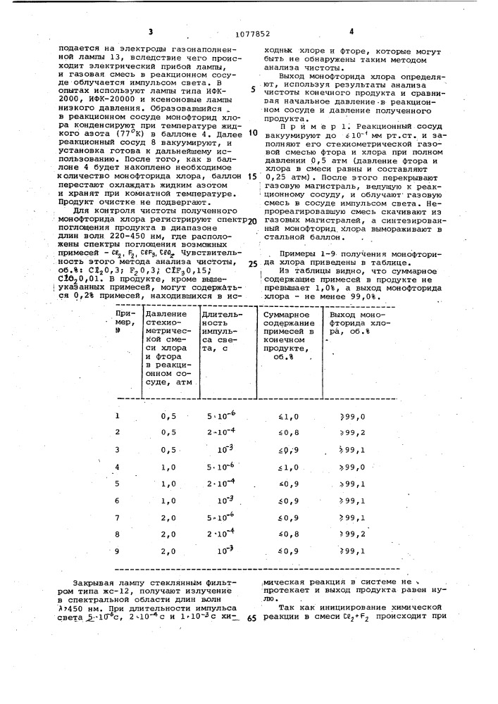 Способ получения монофторида хлора (патент 1077852)