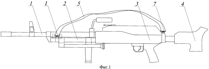 Стрелковое оружие для стрельбы с плеча с устройством для бесшумного ношения (патент 2531429)