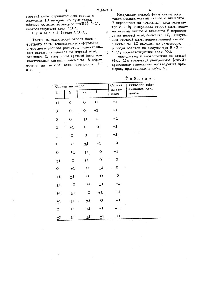 Сумматор по модулю три (патент 734684)