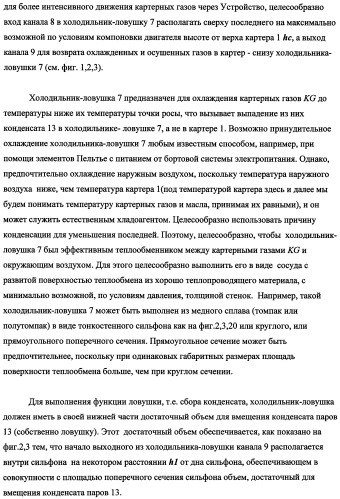 Устройство для уменьшения конденсации паров в картере двигателя внутреннего сгорания (патент 2482294)