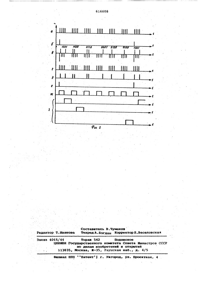 Цифровая хронометрическая система (патент 616608)