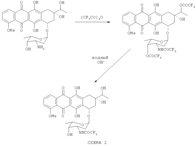 Синтез эпирубицина из 13-дигидродаунорубицина (патент 2440363)