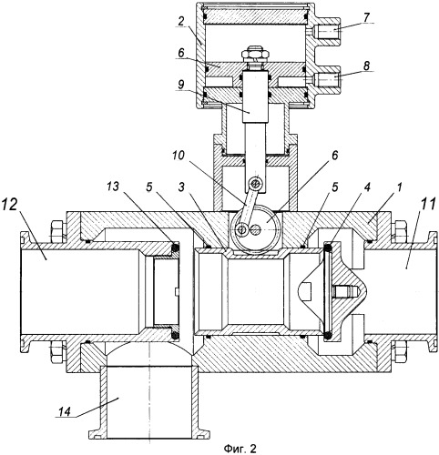 Клапан с линейным приводом (патент 2443924)