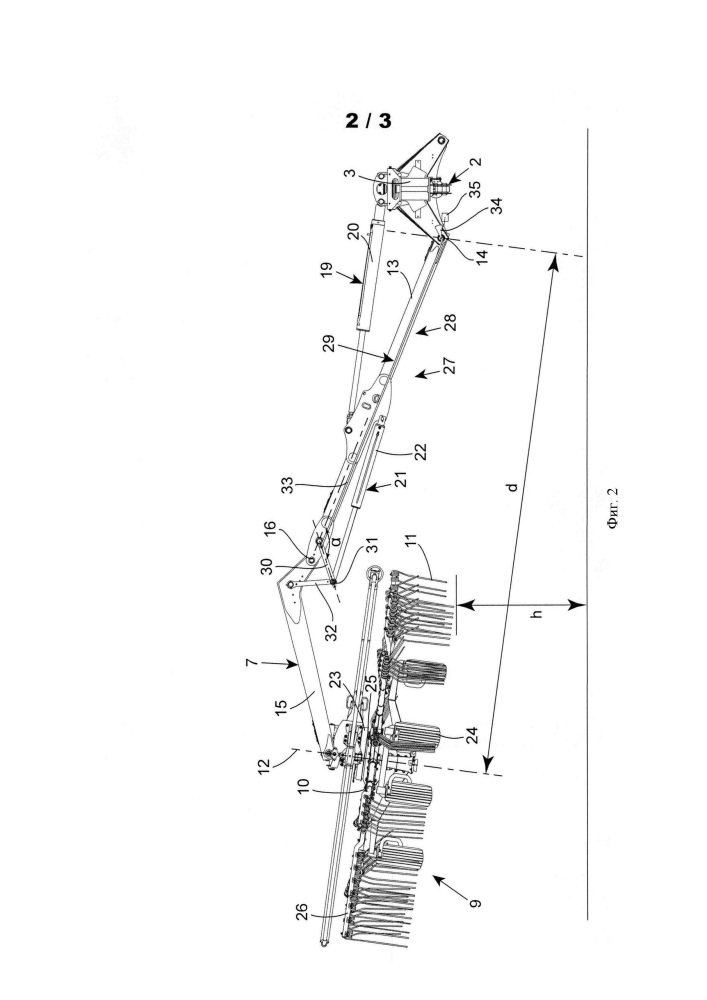 Сеноуборочная машина с автоматическим регулированием высоты подъема (патент 2653764)