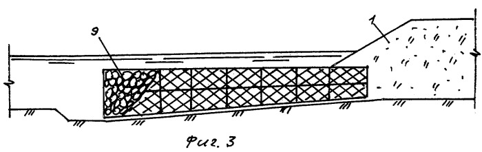 Габионное поперечное берегозащитное сооружение (патент 2285084)