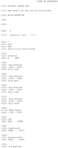 Ген abfb-1 penicillium funiculosum (патент 2388824)