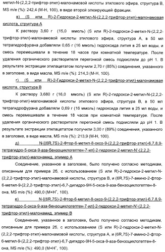 Производные малонамида в качестве ингибиторов гамма-секретазы для лечения болезни альцгеймера (патент 2402538)