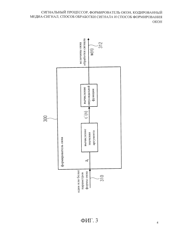 Сигнальный процессор, формирователь окон, кодированный медиа-сигнал, способ обработки сигнала и способ формирования окон (патент 2616863)