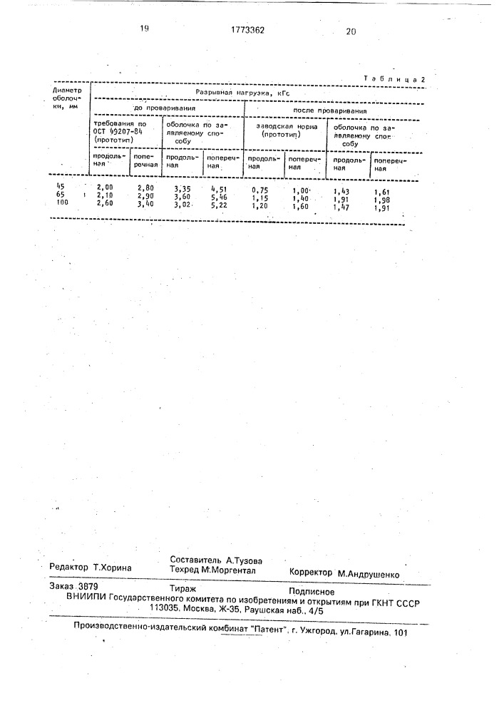 Способ производства белковой колбасной оболочки (патент 1773362)