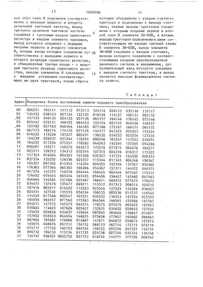 Способ многодорожечной цифровой магнитной записи и устройство для его осуществления (патент 1606996)