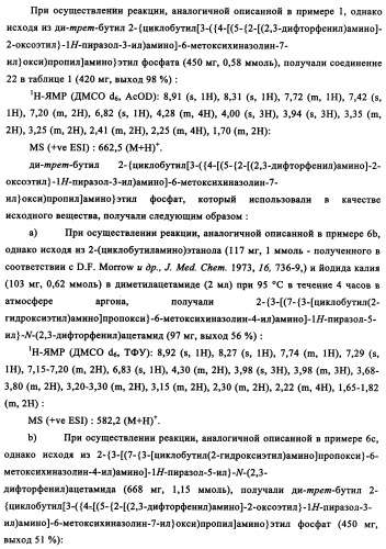 Производные фосфонооксихиназолина и их фармацевтическое применение (патент 2357971)