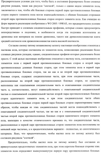 Настил пола, элемент пола и способ для изготовления элементов пола (патент 2403356)